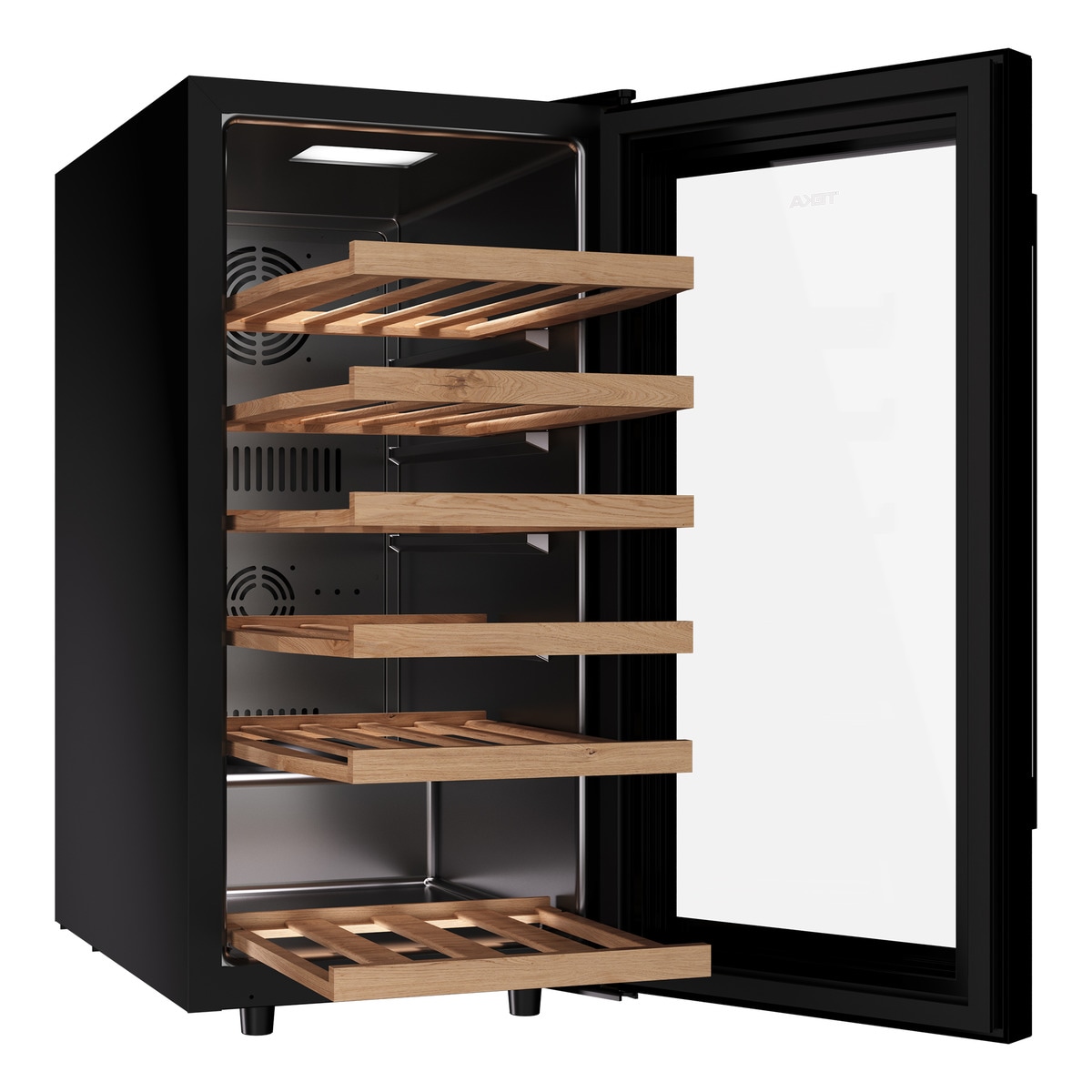Vinoteca Teka para 32 botellas - RVF 10032 Cristal negro-5
