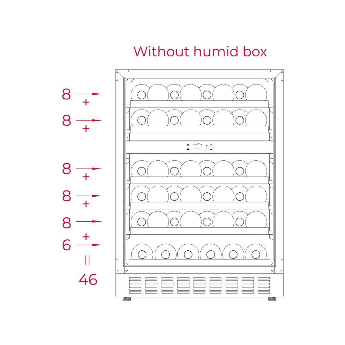 Vinoteca Teka para 46 botellas - RVU 20046 Cristal negro-15