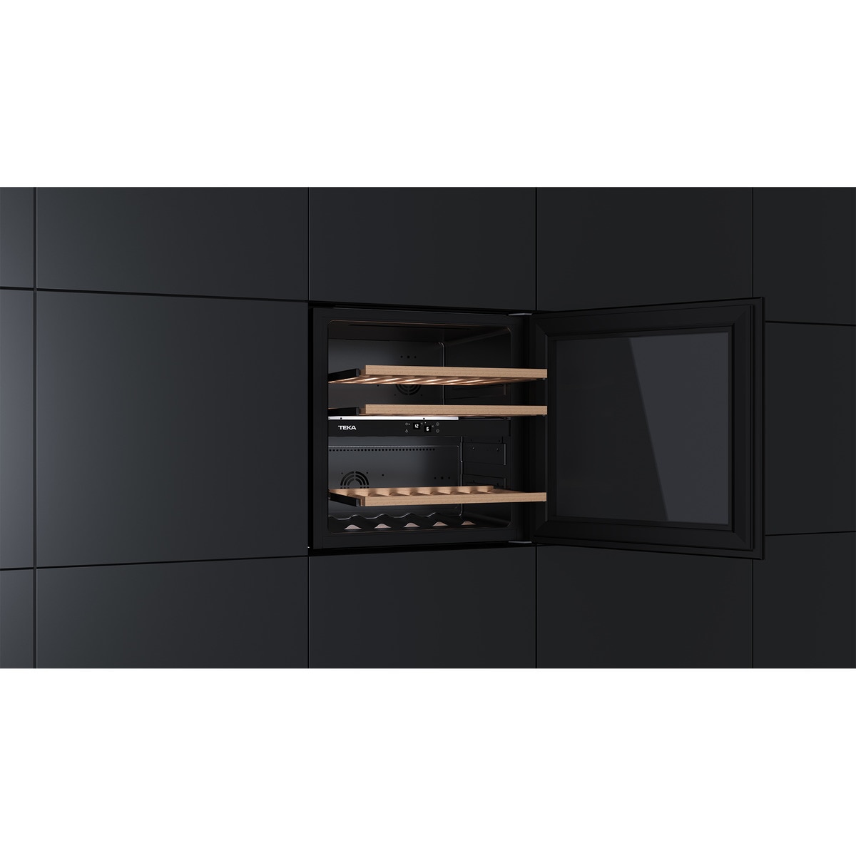 Garrafeira Encastrável Teka RVI 20041 com Capacidade para 41 Garrafas Standard - Vidro Preto Vidro preto-14