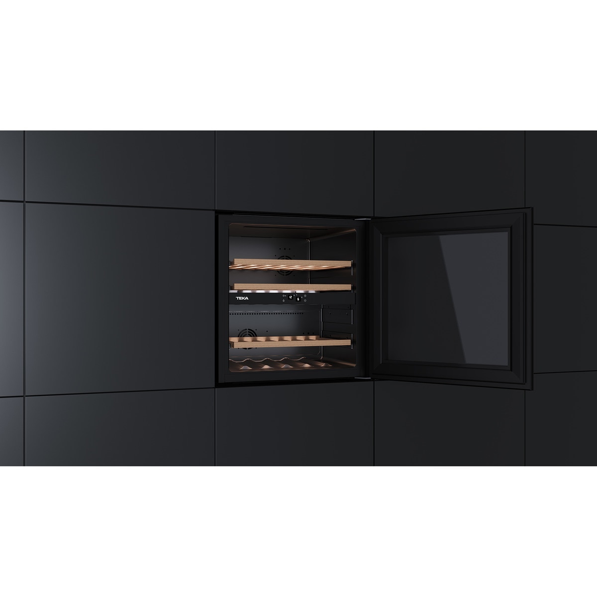 Garrafeira Encastrável Teka RVI 20041 com Capacidade para 41 Garrafas Standard - Vidro Preto Vidro preto-13