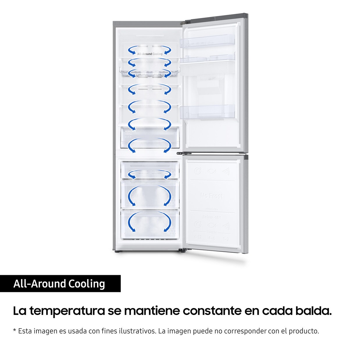 Frigorífico Combinado Samsung RB34C632DSA/EF No Frost, Smart, de 341 Litros - Inox Inox-4