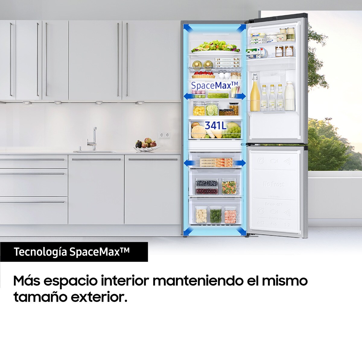 Frigorífico Combinado Samsung RB34C632DSA/EF No Frost, Smart, de 341 Litros - Inox Inox-3
