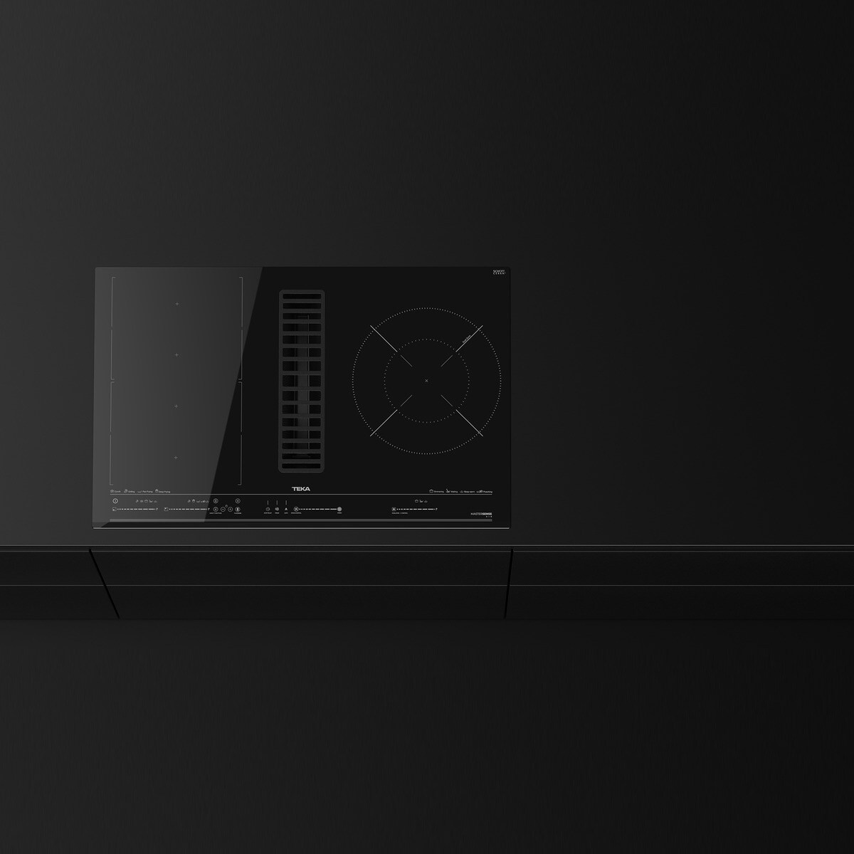 Placa de inducción Teka 4 zonas de cocción, con extractor integrado - AFC 85628 MST BK Negro-9