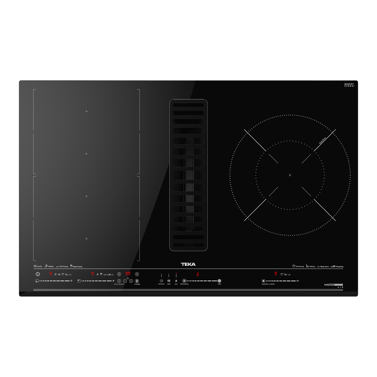 Placa de Indução com Exaustor Integrado Teka AFC 85628 MST BK de 4 Zonas e de 79 cm - Preto Preto-3