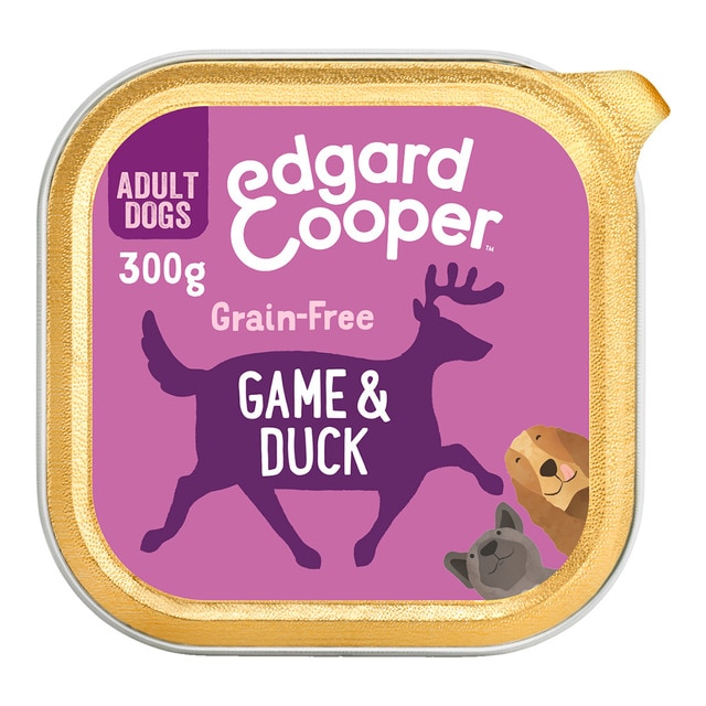 Imagen 0 de Comida húmeda para perros adultos Edgard & Cooper paté grain free venado y pato 300 g