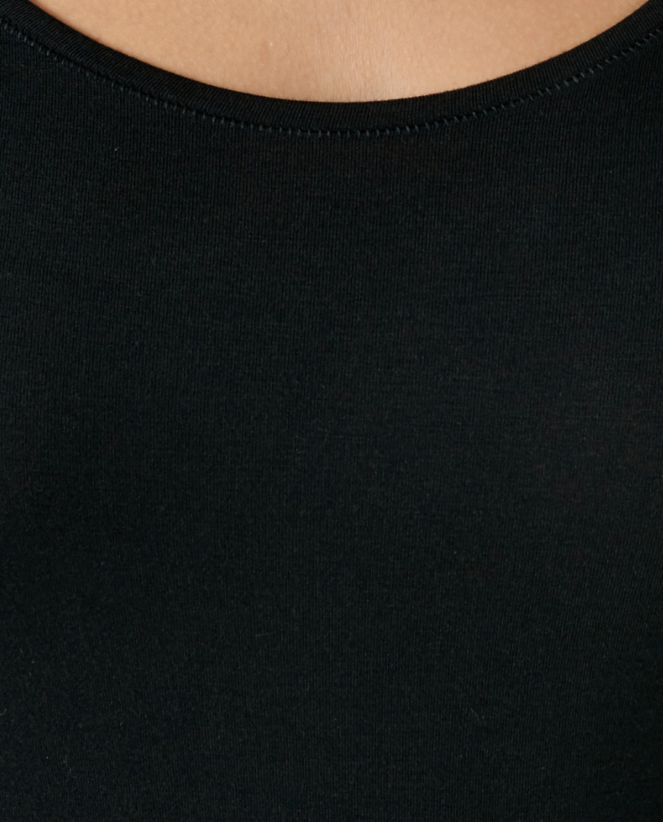 Camisola de Manga Comprida Invisible Preto-4