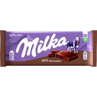 Chocolate de Leite com Extra Cacau embalagem 90 g - Milka