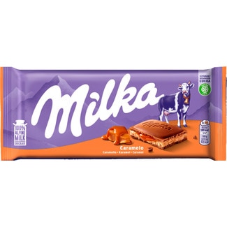 Chocolate de Leite Recheado com Caramelo embalagem 100 g - Milka