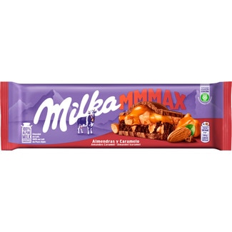 Chocolate Recheado com Amêndoas e Caramelo MMMax embalagem 300 g - Milka