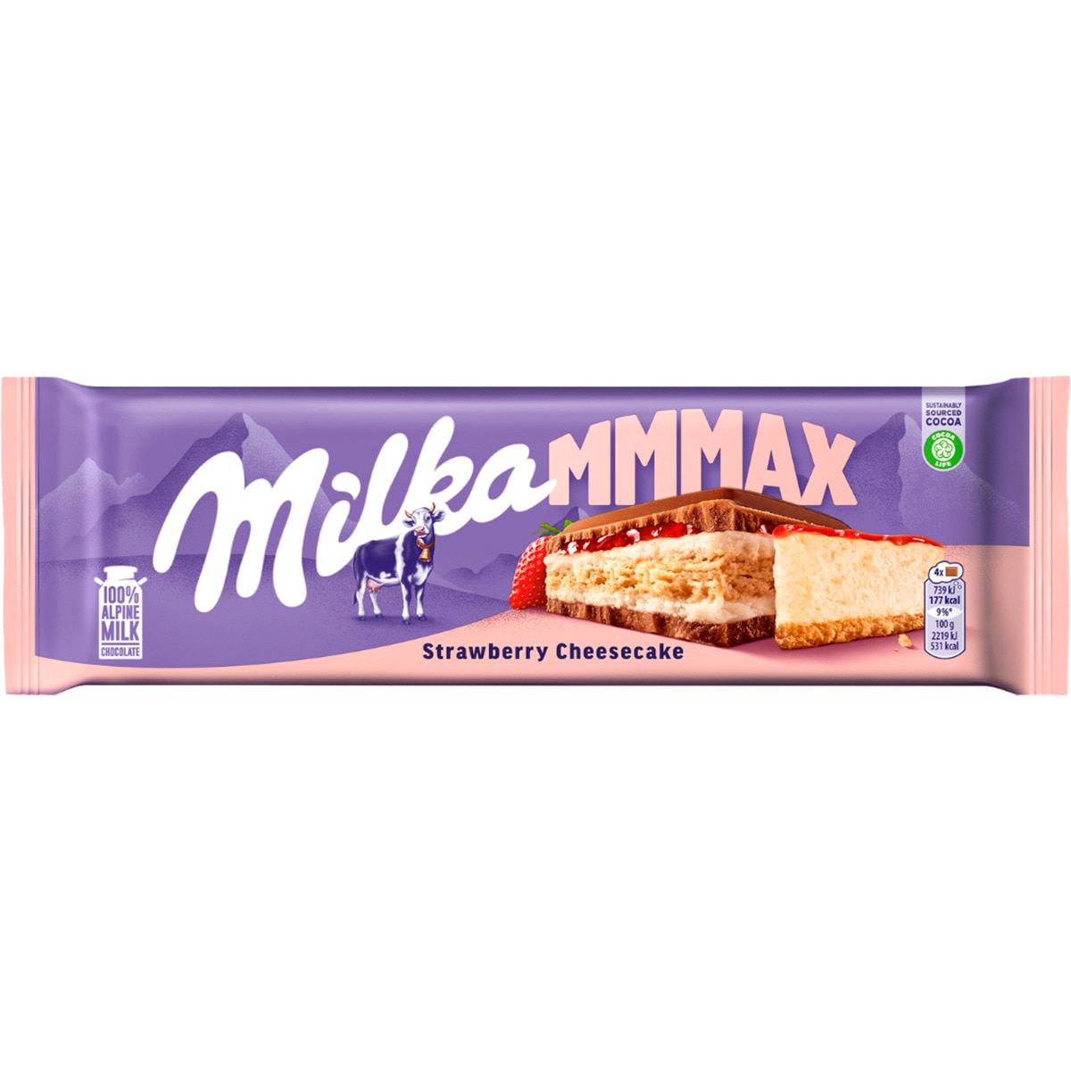 Chocolate Recheado de Framboesa e Cheesecake MMMax embalagem 300 g