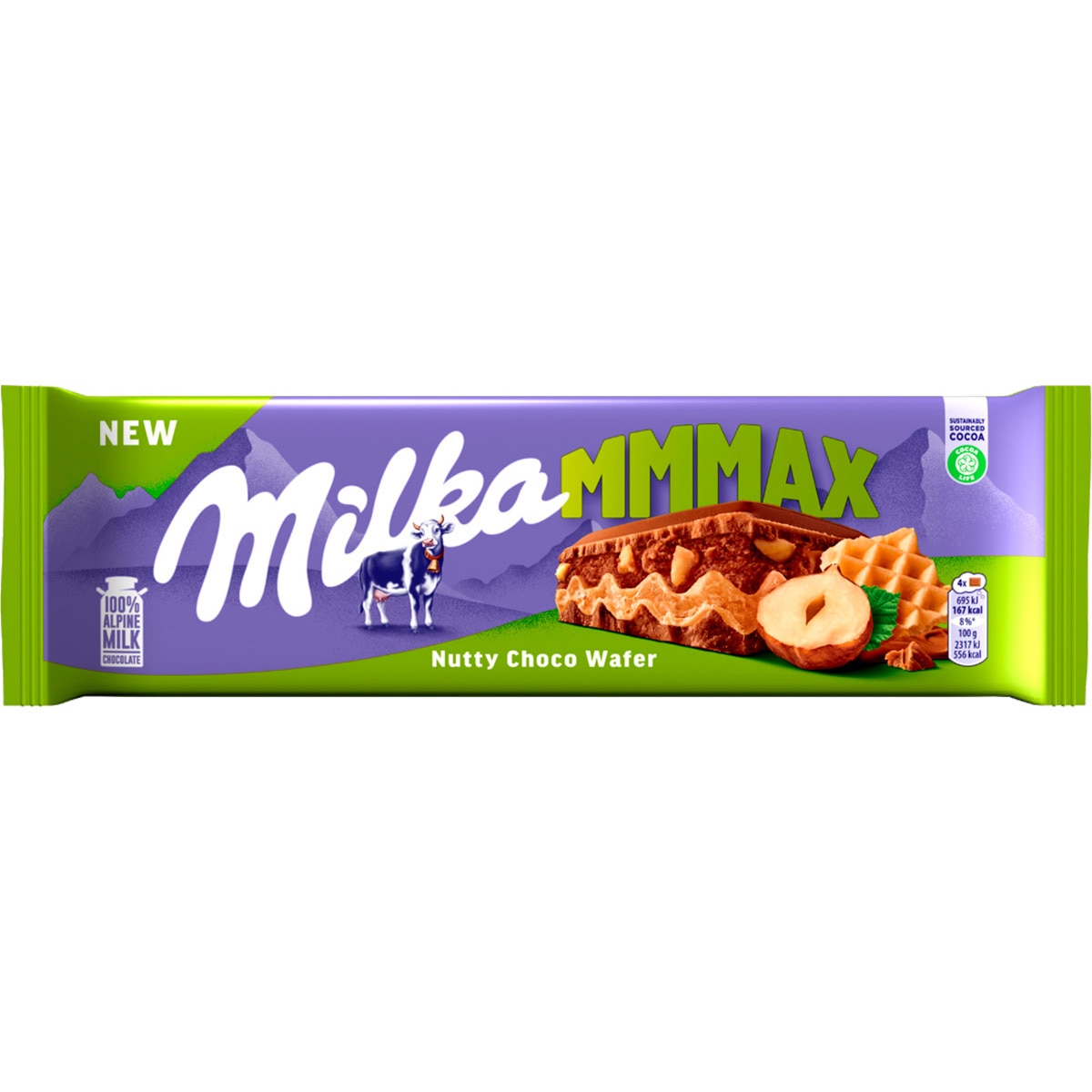 Chocolate Recheado Nutty Choco Wafer MMMax embalagem 270 g