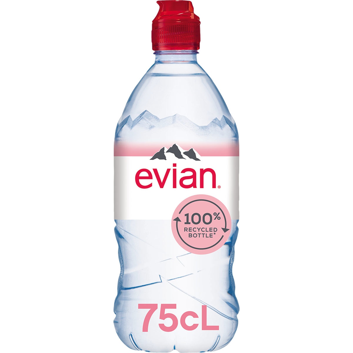 agua mineral natural botella 75 cl con tapón Sport