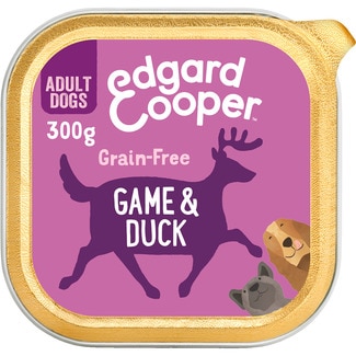 comida húmeda para perros adultos con venado y pato Grain Free tarrina 300 g - Edgard&cooper