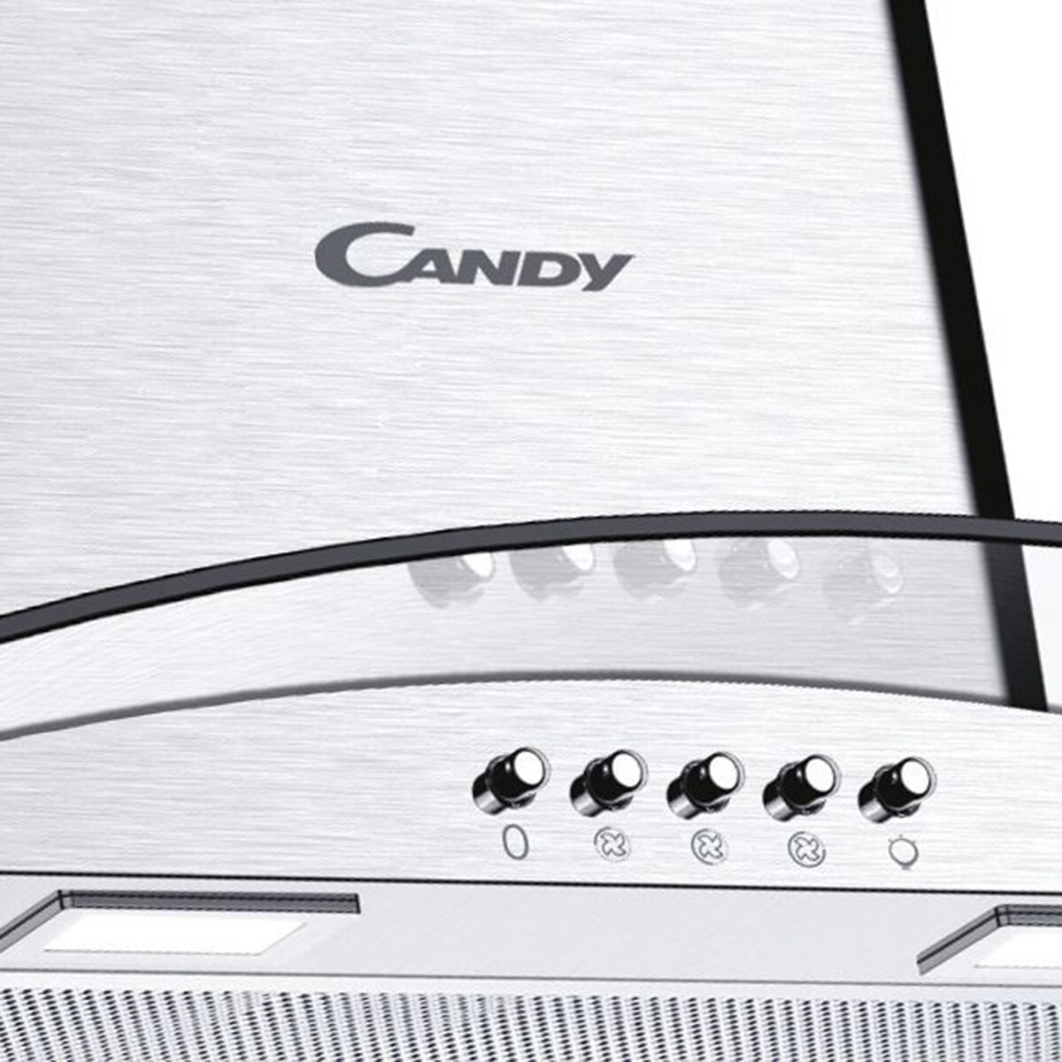 Campana decorativa Candy cristal - CCG6MX/A Inox / Cristal-2