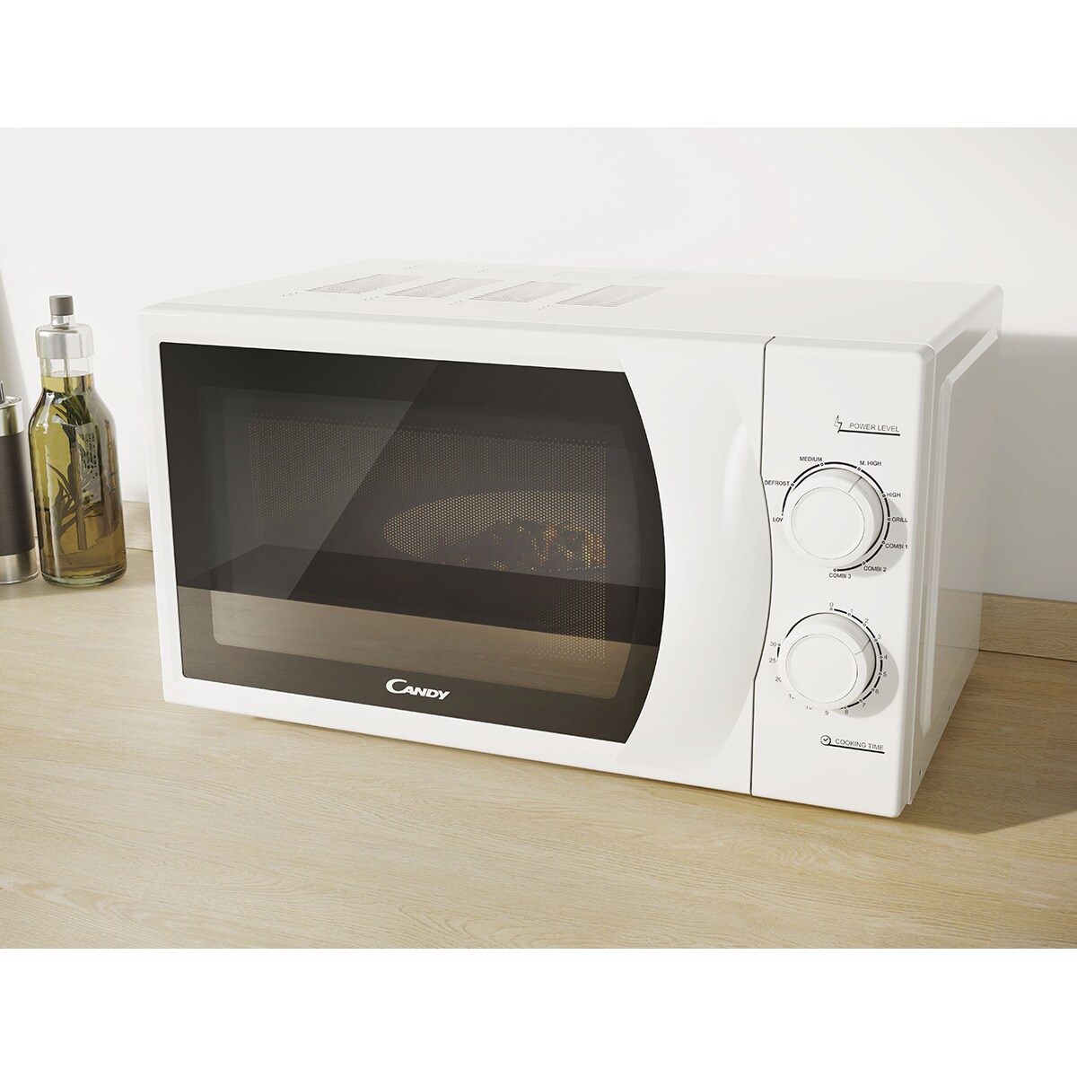 Microondas  Candy 20 litros y grill - CMG2071M Blanco-4