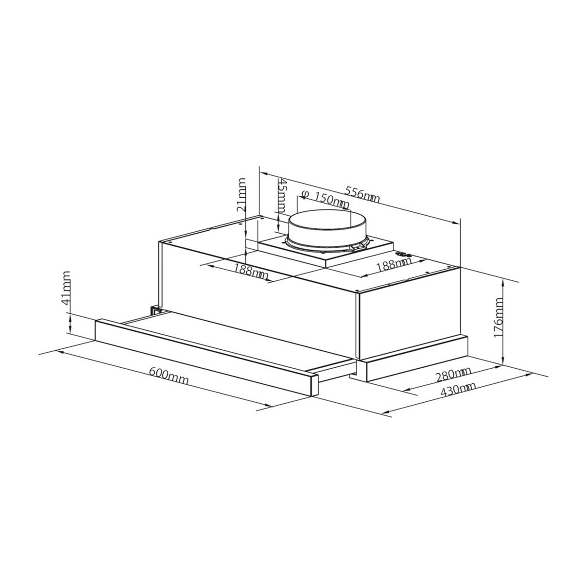 Exaustor Telescópico Encastrável Candy Built-in CBT625/2X/1 de 2 Velocidades e 60 cm - Inox Inox-2