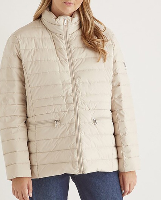 Imagen 0 de Plumífero de mujer talla grande corto con cremallera