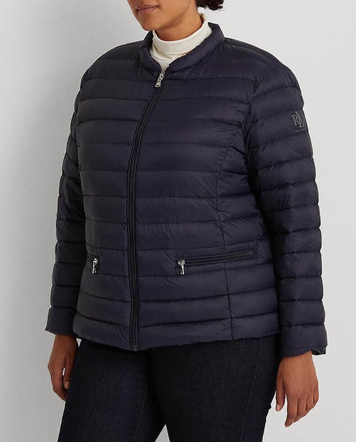 Imagen 0 de Plumífero de mujer talla grande corto con cremallera