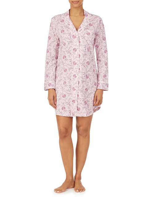 Imagen 0 de Camisón corto manga larga estampado