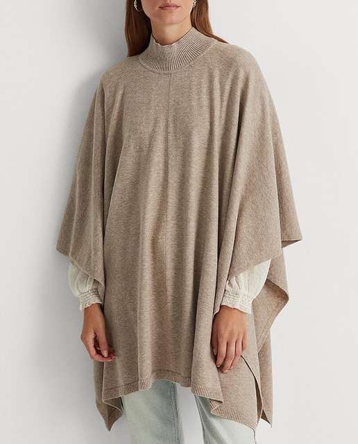 Imagen 0 de Poncho de mujer liso cuello alto