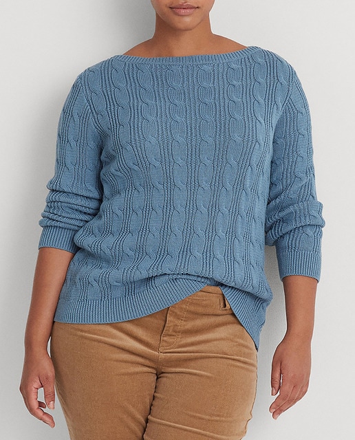 Imagen 0 de Jersey de mujer talla grande manga larga de ochos