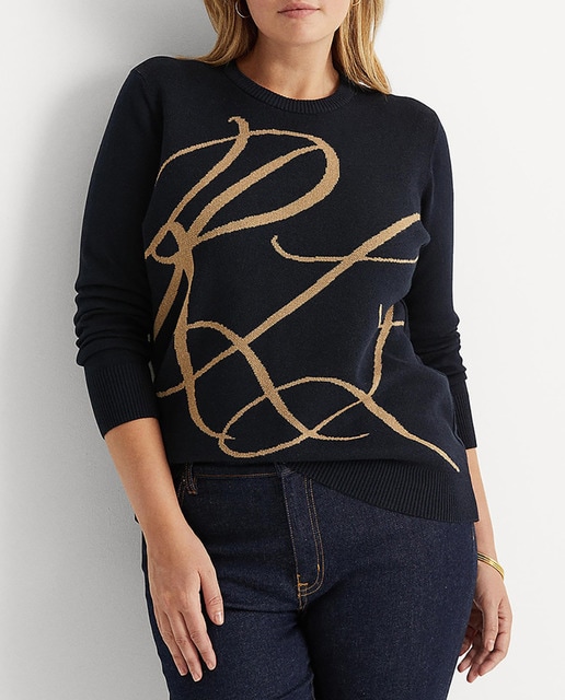 Imagen 0 de Jersey de mujer talla grande manga larga con logo