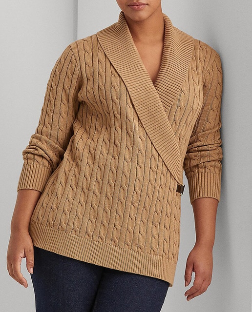 Imagen 0 de Jersey de mujer talla grande manga larga de ochos