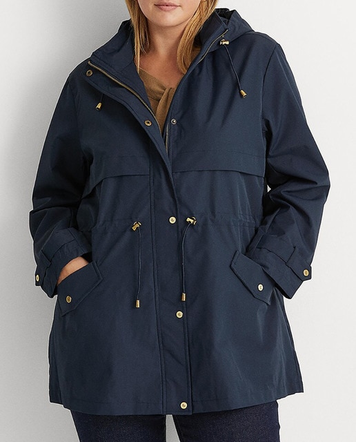 Imagen 0 de Chubasquero de mujer talla grande corto y estampado liso