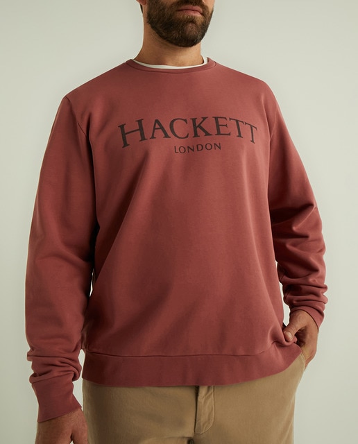 Imagen 0 de Sudadera de hombre burdeos con logo tallas grandes