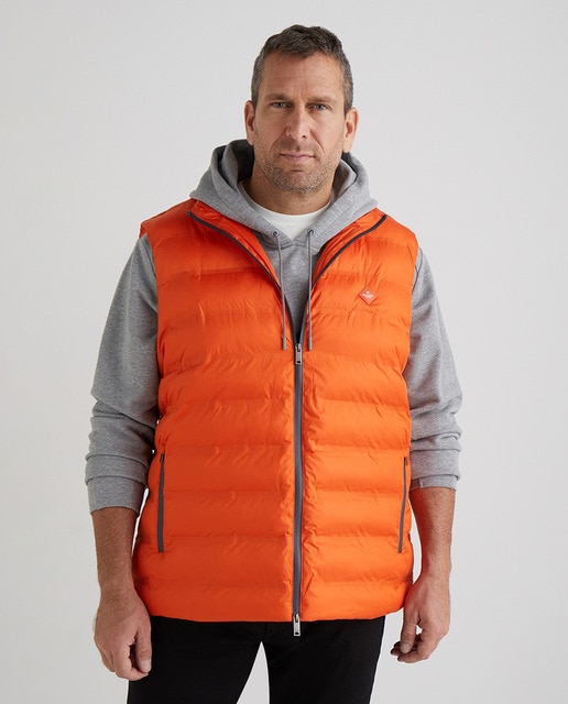 Imagen 0 de Chaleco de hombre acolchado naranja tallas grandes