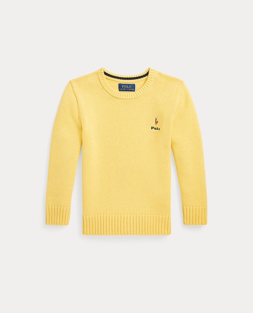 Imagen 0 de Jersey mezcla algodón/cachemira de niño en amarillo