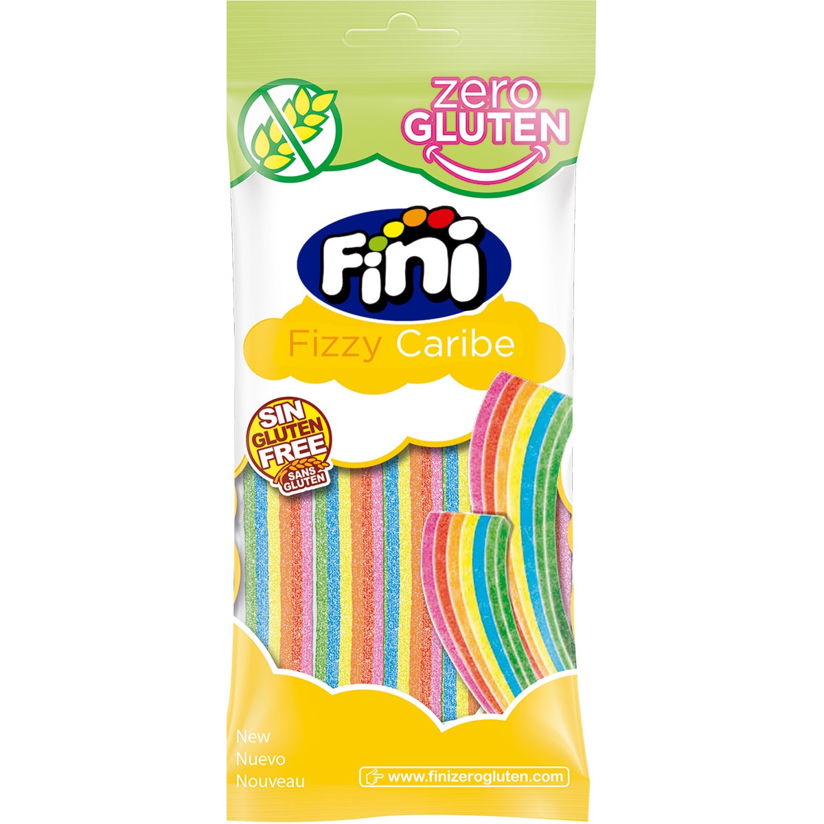 Gomas Fizzy Caribe sem Glúten embalagem 75 g