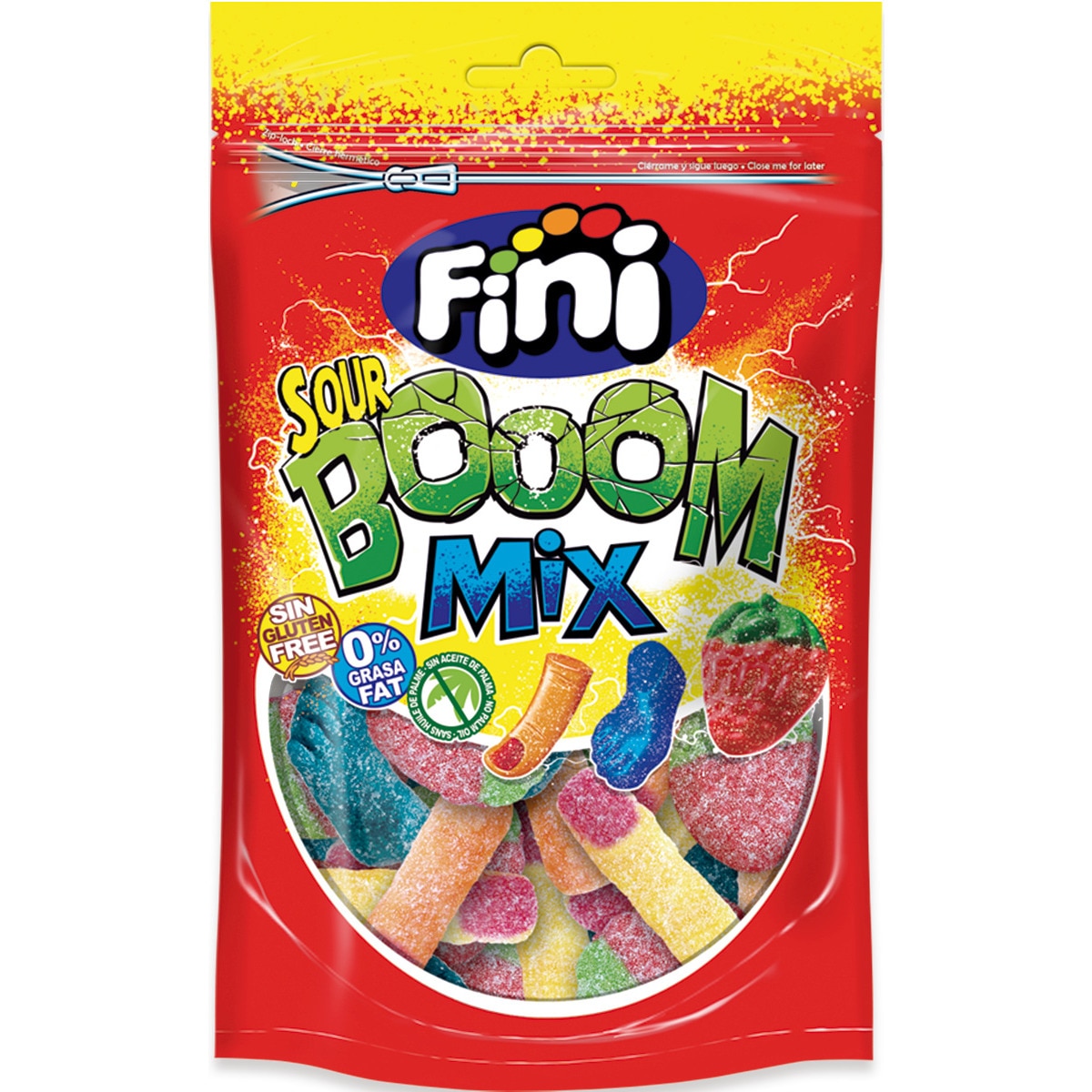 Gomas Sour Boom Mix embalagem 165 g