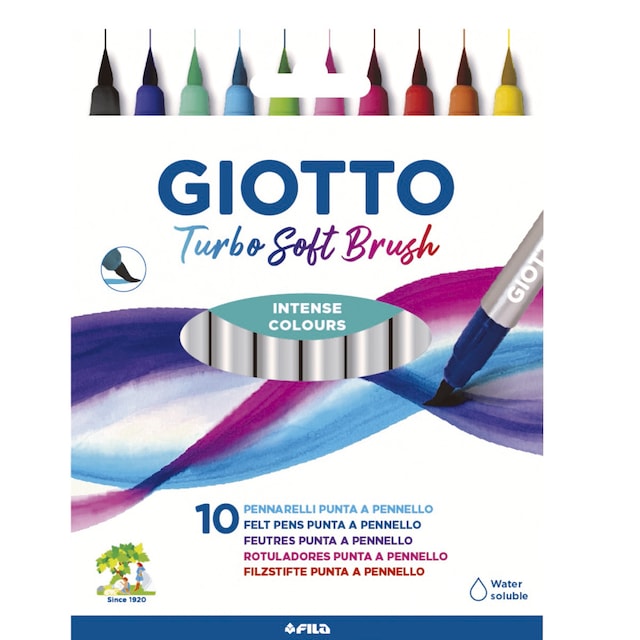 Imagen 0 de Estuche 10 rotuladores Turbo Soft Brush Giotto