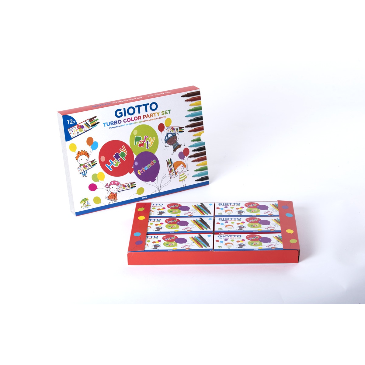 Expositor 10 sets rotuladores Turbo Color Party Set Giotto 4