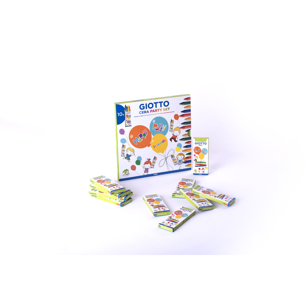 Expositor 10 sets ceras Party Set Giotto 3