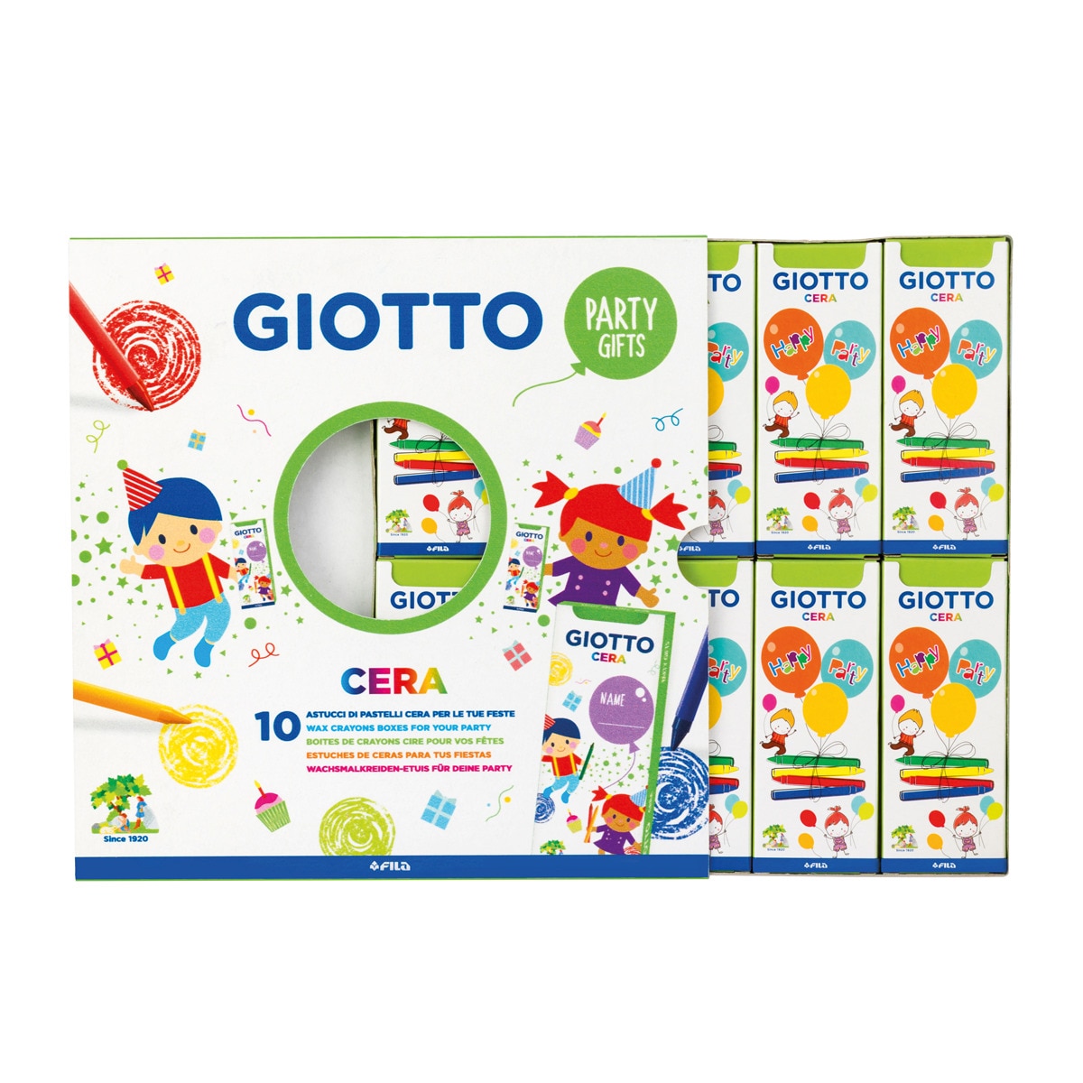 Imagen 0 de Expositor 10 sets ceras Party Set Giotto