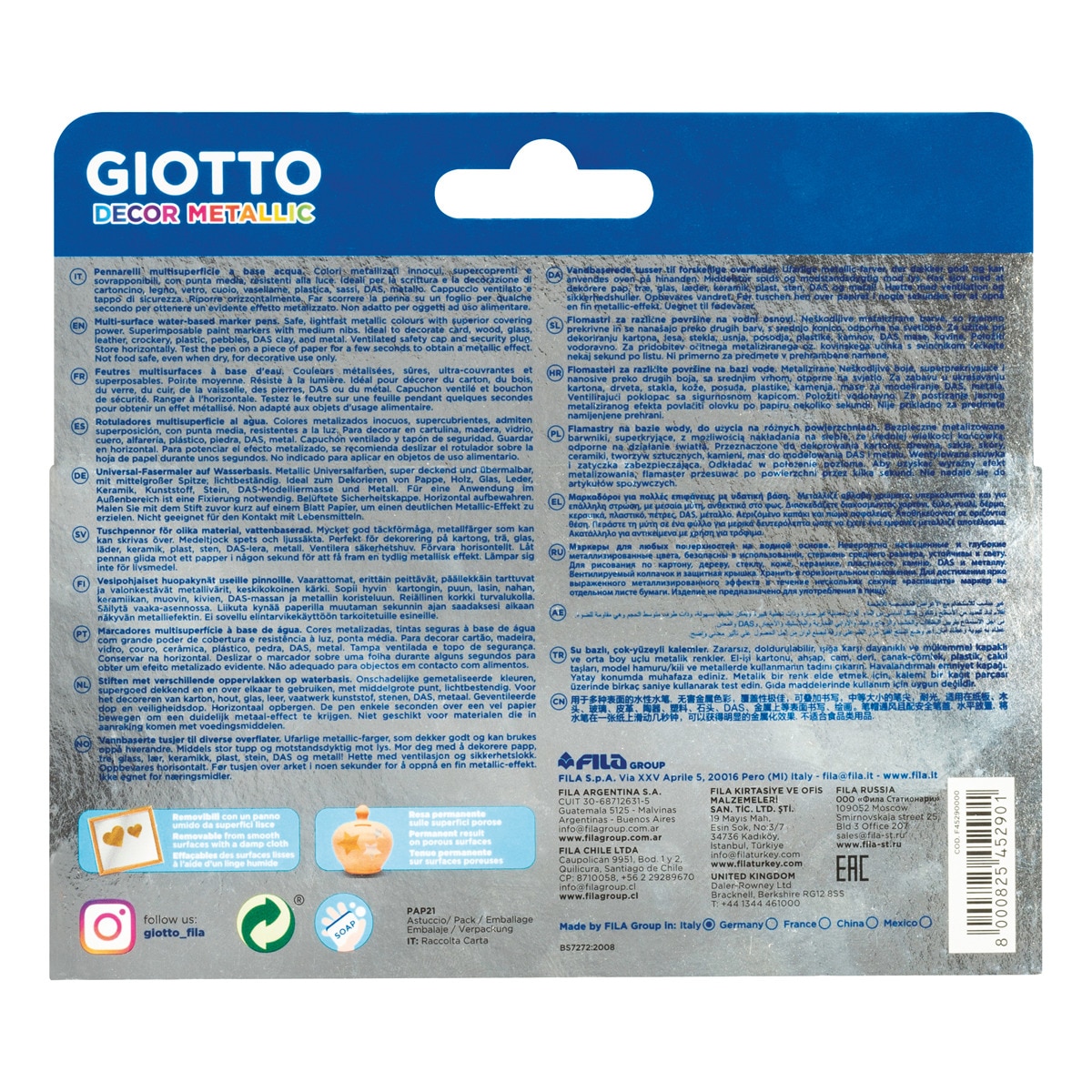 Marcador de cor metálica 3