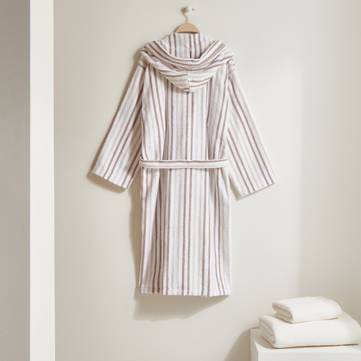 Albornoz algodón 380 gr/m2 Calm Basics El Corte Inglés Natural-4