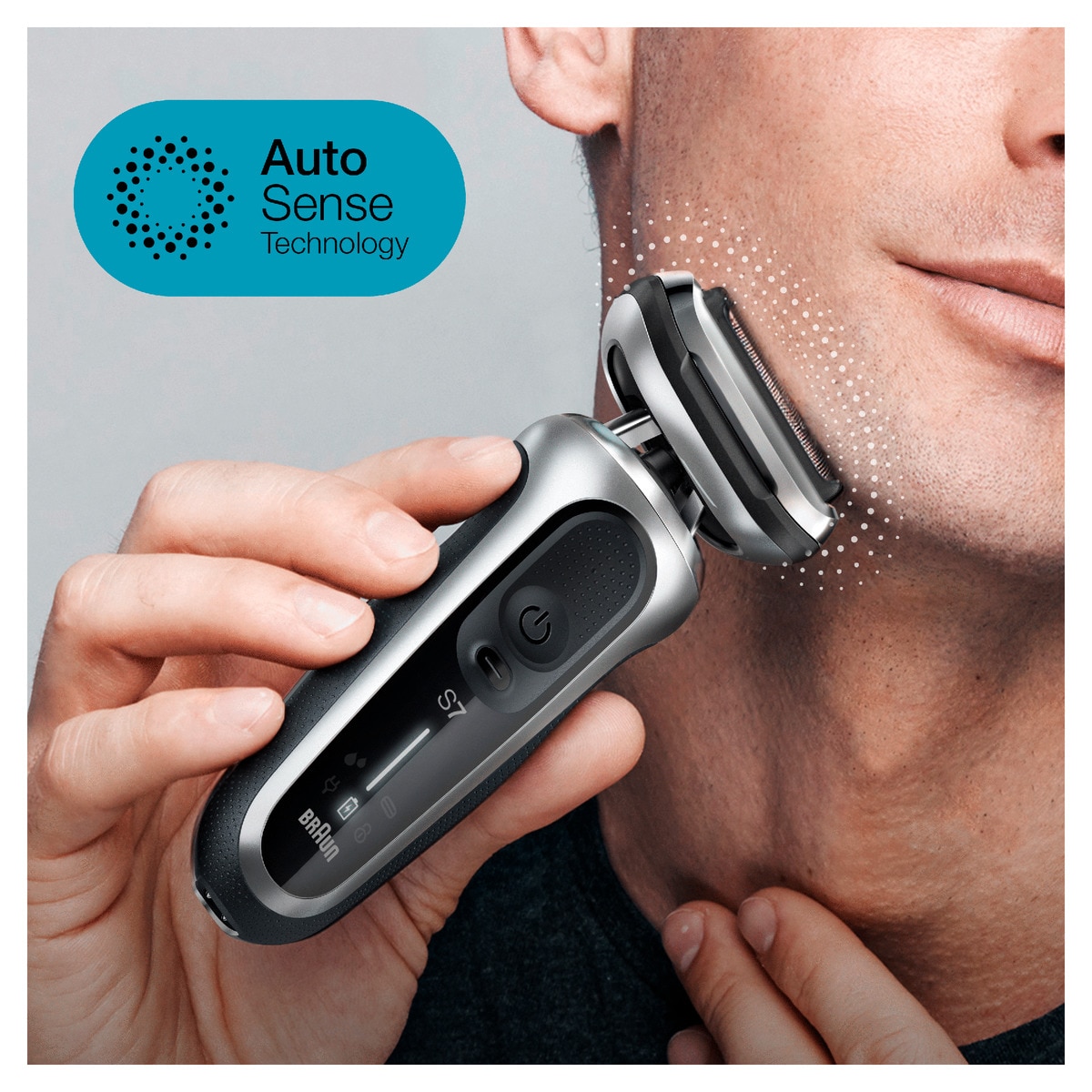 Afeitadora eléctrica Braun Series 7 71-S7500cc,G44 360° Flex, uso en seco y en mojado, con recortadora de barba, centro de limpieza SmartCare Gris-6