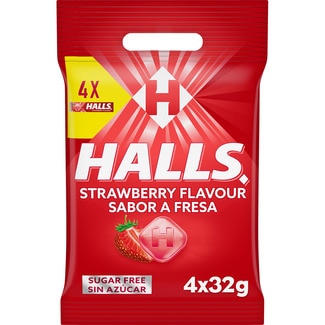 Vita-C caramelos duros sabor fresa sin azúcar blister 134 g - Halls