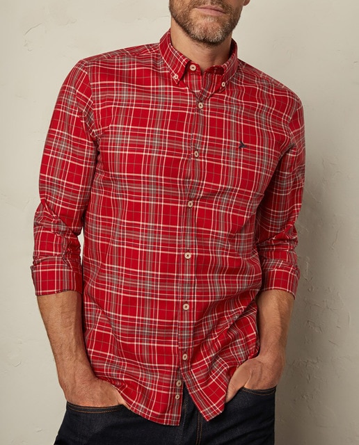Imagen 0 de Camisa de algodón BCI de hombre regular de cuadros