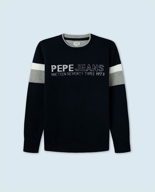 Imagen 0 de Jersey de niño marino con detalle de logo en pecho