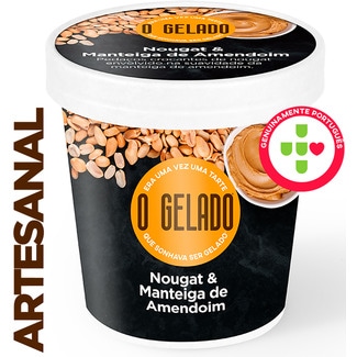 Gelado de Nougat e Manteiga de Amendoim embalagem 460 ml - O Gelado