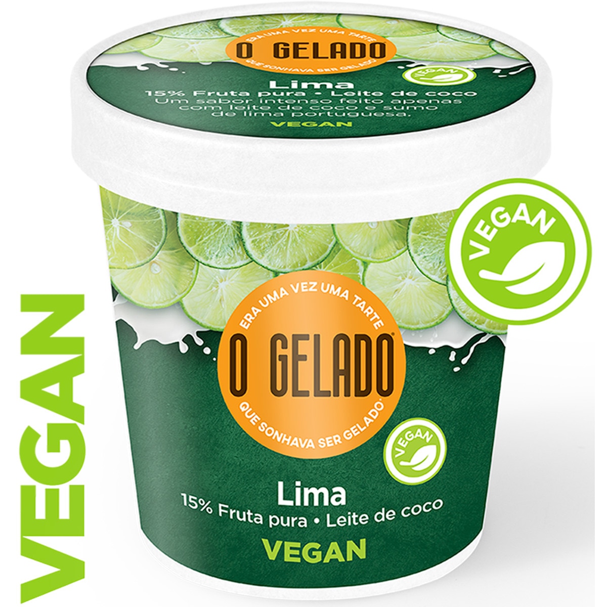 Gelado de Lima 15% com Leite de Coco Vegan embalagem 460 ml