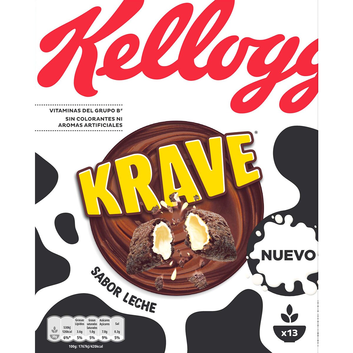 Cereais Krave sabor Leite embalagem 410 g