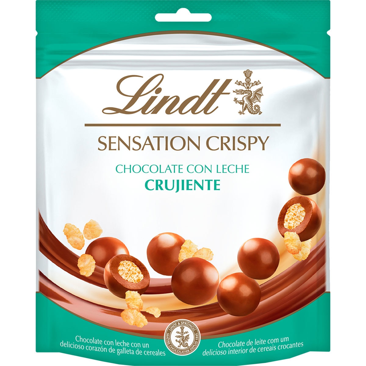 perlas de chocolate con leche con corazón de galleta de cereales bolsa 140 g