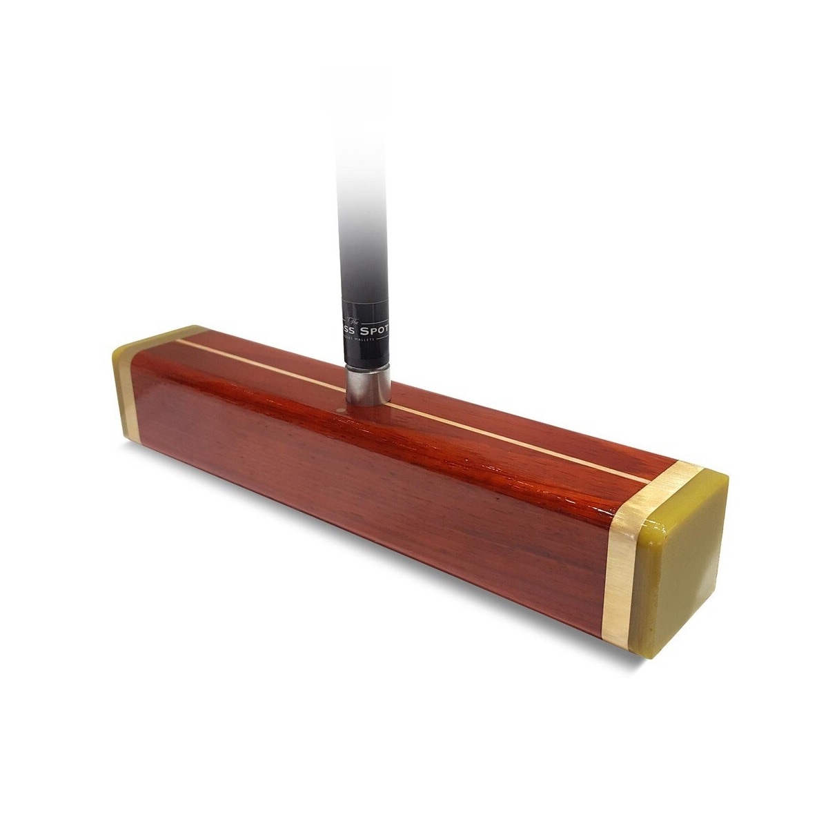 Imagem 0 de Martelo de Croquet Avançado The Brass Spot Federação Espanhola de Croquet com Cabeça de 30 cm Pau-Rosa e Cabo em Fibra de Carbono com Topo em Fibra de Vidro/Latão