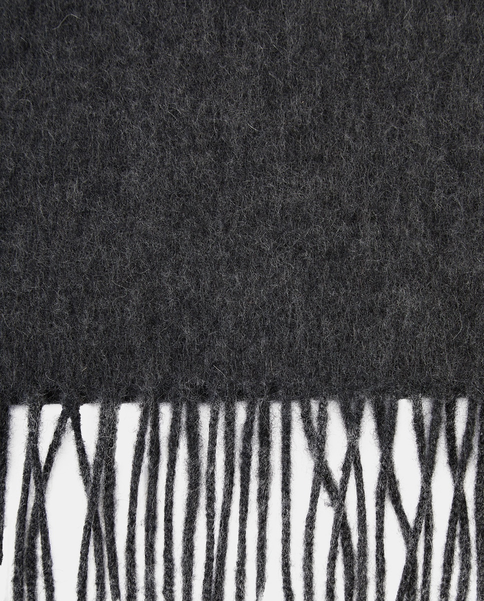 Cachecol 100% Caxemira Cinzento-escuro-5