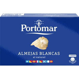 almejas blancas al natural lata 63 g neto escurrido - Portomar